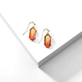 Ombre Crystal Hexagon Dangle Earrings